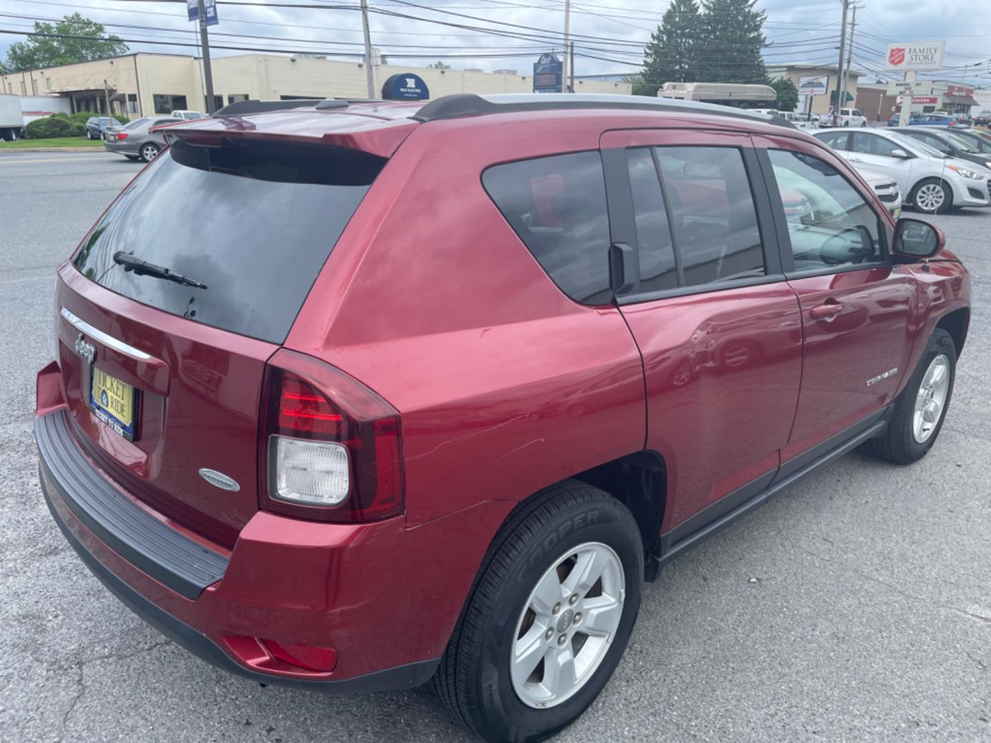 2016 RED Jeep Compass Latitude FWD (1C4NJCEA4GD) with an 2.0L L4 DOHC 16V engine, CVT transmission, located at 1254 Manheim Pike, Lancaster, PA, 17601, (717) 393-9133, 40.062870, -76.323273 - Photo#4